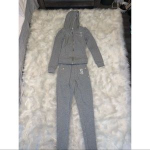Shane Justin bling sweatsuit in grey
